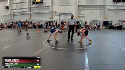 100 lbs Round 2 (6 Team) - Blaise Wilson, Tri State Hammers vs Alex Collins, Phoenix WC