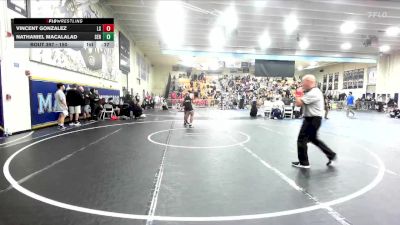 150 lbs Cons. Round 3 - Vincent Gonzalez, La Serna vs Nathaniel Macalalad, Servite