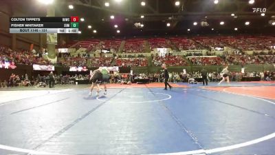 151 lbs Champ. Round 2 - Fisher Whitaker, Ruis Wrestling vs Colton Tippets, Team Champs