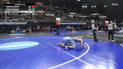 174 lbs Champ. Round 2 - Nolen Zeigler, Lycoming vs Dejon Glaster, Millikin