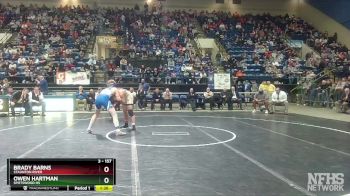 3 - 157 lbs 1st Place Match - Brady Barns, Staunton River vs Owen Hartman, Spotswood HS