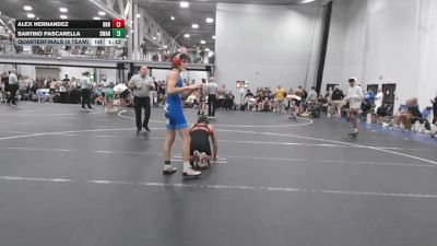 106 lbs Quarterfinals (8 Team) - Santino Pascarella, Savage WA Nightmares vs Alex Hernandez, Barn Brothers BlueWave