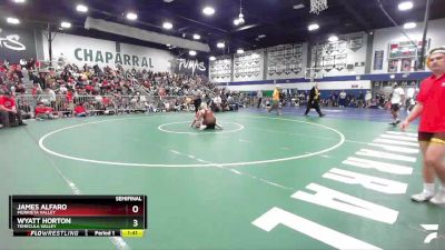 150 lbs Semifinal - Wyatt Horton, Temecula Valley vs James Alfaro, Murrieta Valley