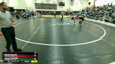 132 lbs Placement - Kozad Porter, Cheyenne East vs Micah Keller, Thompson Valley