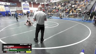 113 lbs Semifinal - Carlos Melgoza, Kingsburg vs Issac Torres, St John Bosco