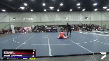 152 lbs Round 2 (8 Team) - Ryen Allen, Michigan Blue vs Megan Stottsberry, California Red