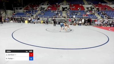 106 lbs Cons 64 #2 - Jordan Zambon, MI vs Kaden Potter, IL