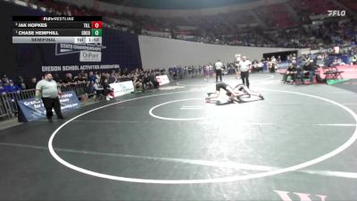 4A Boys 126 lbs Semifinal - Chase Hemphill, Crook County Boys vs Jak Hopkes, Tillamook Boys