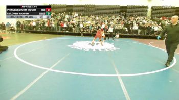 116 lbs 2nd Place - Princessstorm Woody, Trenton Youth Wrestling vs LeiLonny Hansen, RedNose Wrestling School