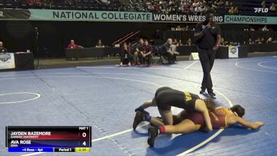 123 lbs Cons. Round 3 - Ava Rose, Iowa vs Jayden Bazemore, Gannon University