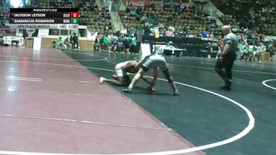 1A-4A 144 5th Place Match - Jackson Letson, Cleburne County vs Zamarcus Robinson, Dora