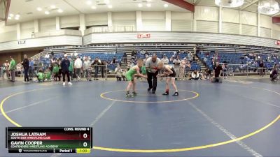 63 lbs Cons. Round 4 - Gavin Cooper, Contenders Wrestling Academy vs Joshua Latham, South Side Wrestling Club