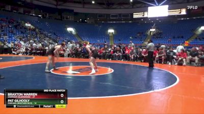 157 lbs Finals (8 Team) - Pat Gilhooly, Chicago (Brother Rice) vs Braxton Warren, Chatham (Glenwood)