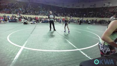 58 lbs Round Of 16 - Clementina Zapata, OKC Saints Wrestling vs Harvey Wright, Weatherford Youth Wrestling