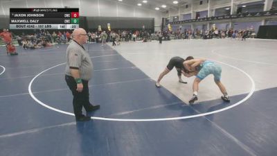 157 lbs Cons. Rd Of 16 - Maxwell Daly, Cowboy Wrestling Club vs Jaxon Johnson, Cardinal Wrestling Club