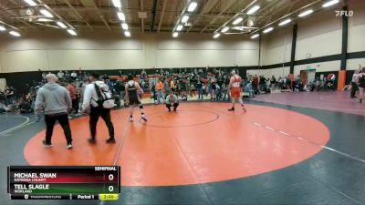 190 lbs Semifinal - Tell Slagle, Worland vs Michael Swan, Natrona County