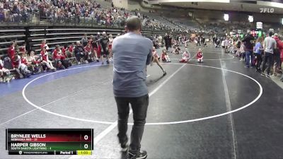 89 lbs Quarterfinals (8 Team) - Harper Gibson, South Dakota Lightning vs Brynlee Wells, Nebraska Red