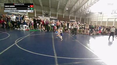 54 lbs Cons. Semi - Vince Green, Preston Warriors vs Cooper Evans, Team Prestige Wrestling