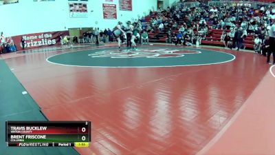 126 lbs Round 2 - Travis Bucklew, Vinton County vs Brent Friscone, Columbia