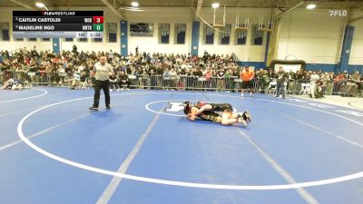 126 lbs Quarterfinal - Caitlin Castoldi, Woburn vs Madeline Ngo, Newton North