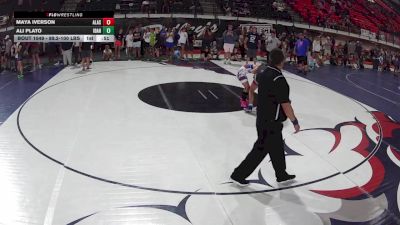 89.2-100 lbs Quarters - Maya Iverson, Alaska vs Ali Plato, Idaho