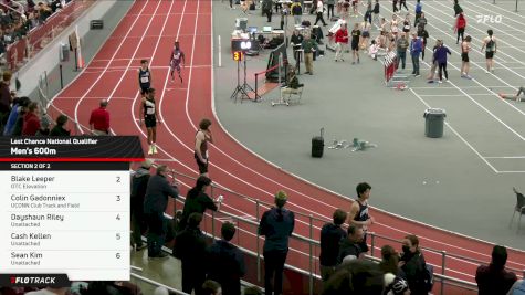 Men's 600m, Prelims 2