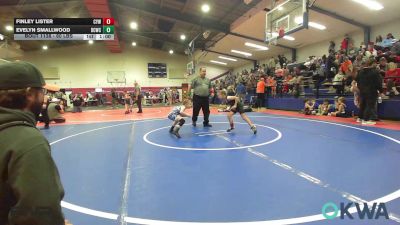 60 lbs Rr Rnd 3 - Finley Lister, Coweta Tiger Wrestling vs Evelyn Smallwood, Dark Cloud Wrestling Club