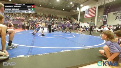 51 lbs Rr Rnd 1 - Renezmae Merrell, Mannford Pirate Youth Wrestling vs Reagan Garland, Berryhill Wrestling Club