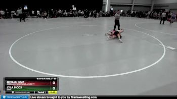 85 lbs Quarterfinal - Lyla Moos, Iowa vs BryLee Irsik, Nebraska Wrestling Academy