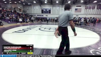 170 lbs 3rd Place Match - Sawyer Muehlbauer, Columbia (White Salmon) vs Armando John, Toppenish