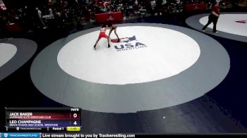 106 lbs Champ. Round 2 - Jack Baker, Livermore Elite Wrestling Club vs Leo Champagne, Grace M Davis High School Wrestling