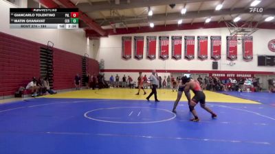 184 lbs Cons. Round 2 - Giancarlo Tolentino, Palomar College vs Matin Ghanavat, Cerritos College