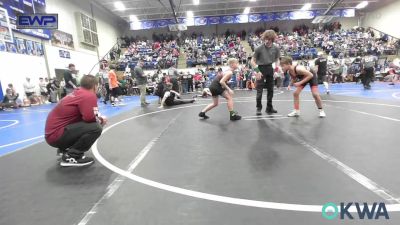 100 lbs Rr Rnd 5 - Cannon Hughes, Verdigris Youth Wrestling vs Landon Watson, Wagoner Takedown Club