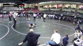 55 lbs Cons. Round 3 - Bryson Gingery, Lincoln Squires Wrestling Club vs Westyn Wasserburger, Midwest Destroyers Wrestling Club