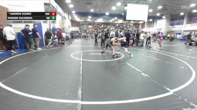 120 lbs Champ. Round 3 - Andrew Gomez, Porterville vs Parker Valterria, Rim Of The World
