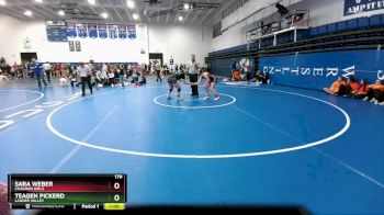 170 lbs 3rd Place Match - Teagen Pickerd, Lander Valley vs Sara Weber, Chadron Girls