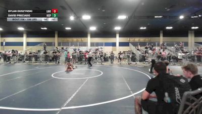 106 lbs Consi Of 16 #1 - Dylan Duszynski, Lancer WC vs David Preciado, Hesperia HS