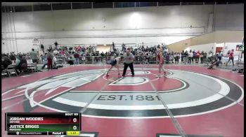 120 lbs Champ. Round 2 - Justice Briggs, Meridian vs Jordan Woodies, Owyhee