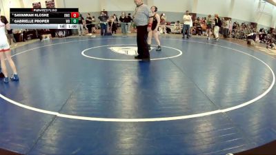 113-119 lbs Cons. Round 1 - Savannah Kloske, Dinwiddie Wrestling Club vs Gabrielle Proper, Wild Buffalo