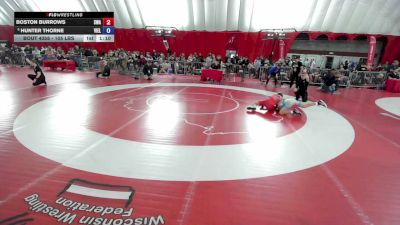 105 lbs Cons. Semis - Boston Burrows, Sebolt Wrestling Academy vs Hunter Thorne, Victory Elite