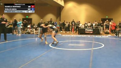 115 lbs Cons. Quarters - Isabella Martinez, Bones Wrestling Club vs Evellyn Neiva, Southside