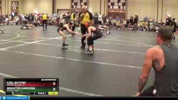85 lbs Quarterfinals (8 Team) - Cael Dutton, Revival Yellow vs Brighton Karvoski, Revival Aqua