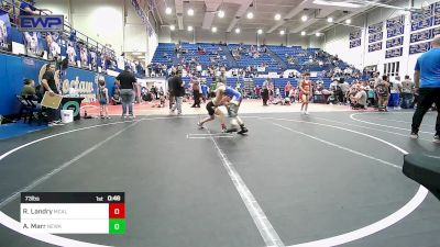 73 lbs Consolation - Reed Landry, Mcalester Youth Wrestling vs Aceyn Marr, Newkirk Takedown Club