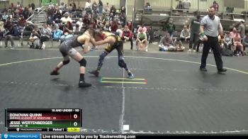 90 lbs Quarterfinal - Jesse Wertenberger, Dundee MI vs Donovan Quinn, Simmons Academy Of Wrestling