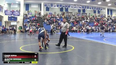 113 lbs Cons. Round 5 - Chase Sopha, Yale HS vs Quinton Simmons, DEFIANCE