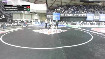 Girls 3A 140 lbs Cons. Round 2 - Zoe Brocksmith, Mount Vernon (Girls) vs Kennedy Medley, Ferndale (Girls)