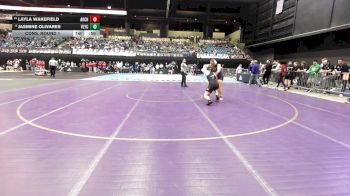 190 lbs Cons. Round 1 - Layla Wakefield, Arkansas City HS vs Jasmine Olivares, Valley Center HS
