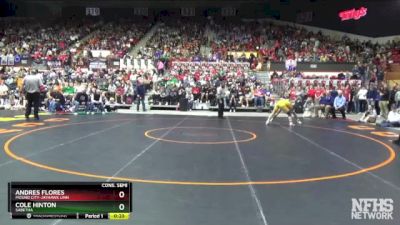 3-2-1A 157 Cons. Semi - Andres Flores, Mound City-Jayhawk Linn vs Cole Hinton, Sabetha