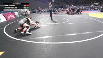 2A/1A Boys 157 Quarterfinal - Daniel Segaline, Waldport Boys vs Owen Parsons, Grant Union / Prairie City Boys