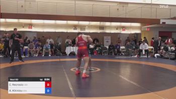 87 kg Round Of 16 - Casey Michael Recrosio, USA vs Aliaksandr Kikiniou, USA